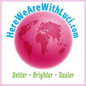 Here We Are With Luci Logo Globe-2